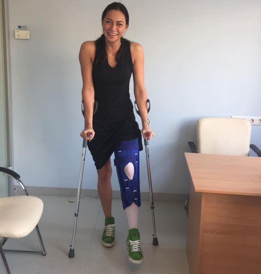 Анастасия Самбурская после травмы встала на ноги