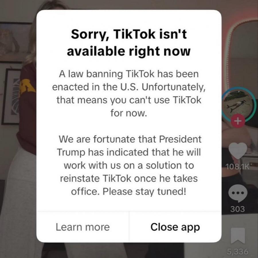 TikTok в США уже недоступен