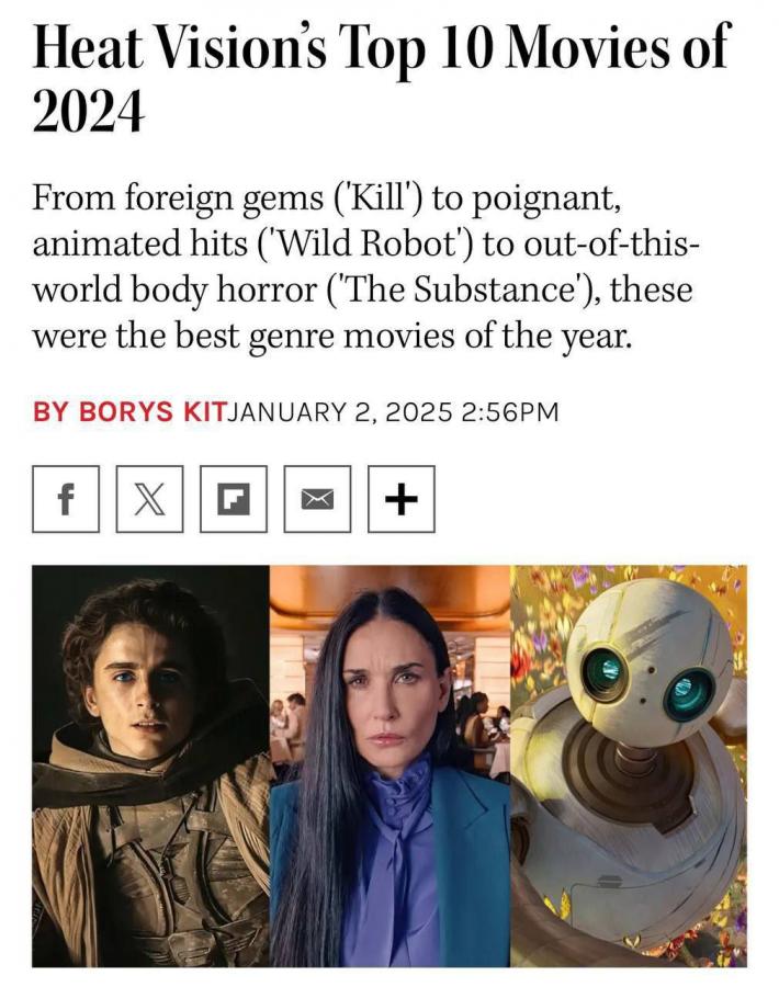 Топ-10 лучших фильмов 2024 года по версии The Hollywood Reporter