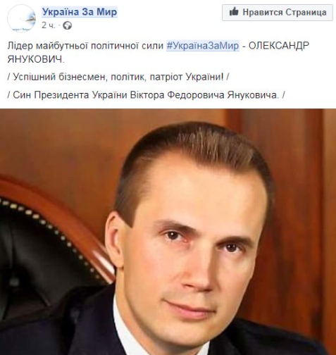 Сын Януковича рвется в политику в Украине