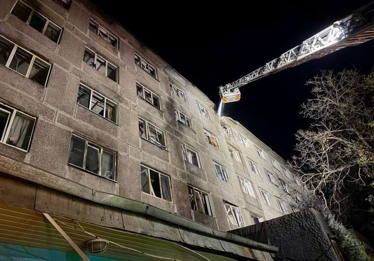 Two teenagers injured after UAV strike on vocational college dormitory in Dnipro